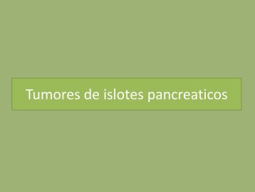 Tumores de islotes pancreaticos