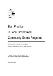 Best Practice in Local Government Community Grants Programs