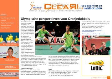 Olympische perspectieven voor Oranjedubbels - Badminton ...