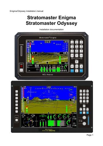 Enigma/Odyssey installation manual - MGL Avionics