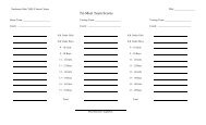 League Tri Meet Score Sheets - Toledo YMCA Swimming