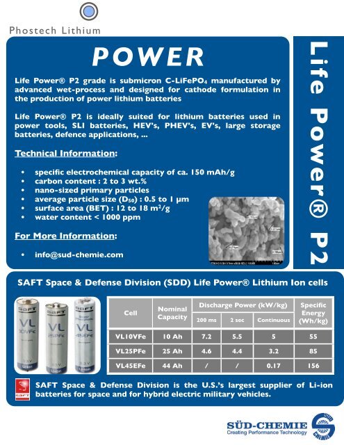 Life Power - Phostech Lithium inc.