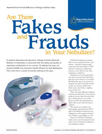 Fakes and frauds - Allergy & Asthma Network