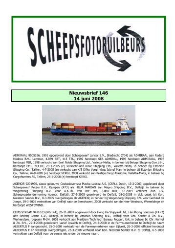 Nieuwsbrief 142 9 februari 2008 - World Ship Society - Rotterdam ...