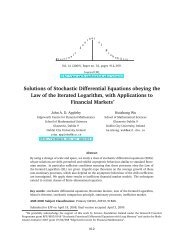 Solutions of Stochastic Differential Equations obeying the Law of the ...