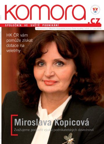 Miroslava KopicovÃ¡ - HospodÃ¡ÅskÃ¡ komora ÄeskÃ© republiky