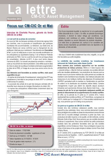 Lettre Distrib externe novembre_Mise en page 1 - CM-CIC Asset ...