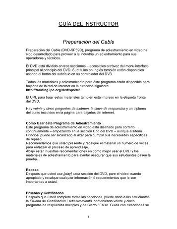 GUÃA DEL INSTRUCTOR PreparaciÃ³n del Cable - IPC Training ...