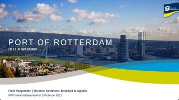 trends en ontwikkelingen - Port of Rotterdam