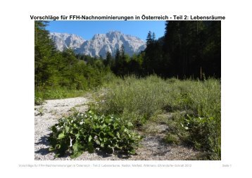 VorschlÃ¤ge fÃ¼r FFH-Nachnominierungen in Ãsterreich - Teil 2 ...