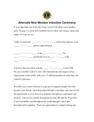 Alternate New Member Induction Ceremony - Wisconsin Lions