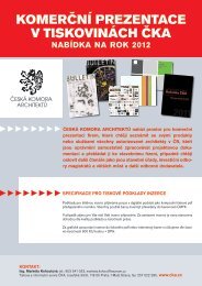 cenik CKA 2012.pdf - ÄeskÃ¡ komora architektÅ¯