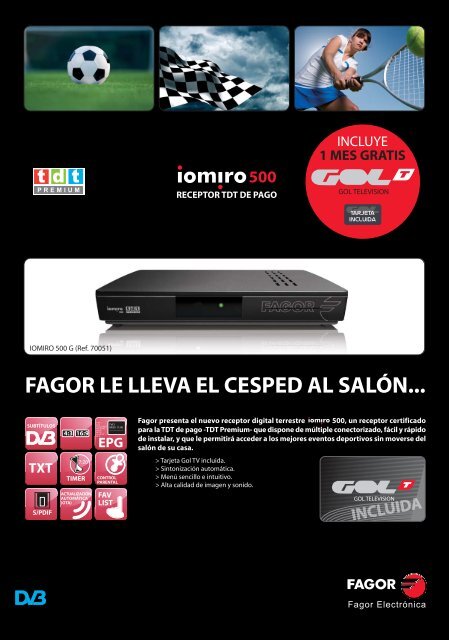 Hoja Publicidad Iomiro 500 - Fagor Electrónica