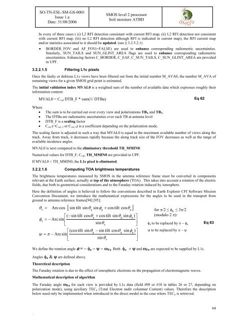 Algorithm Theoretical Based Document (ATBD) - CESBIO