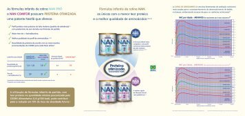 As fórmulas infantis de rotina NAN PRO e NAN COMFOR ... - Nestlé
