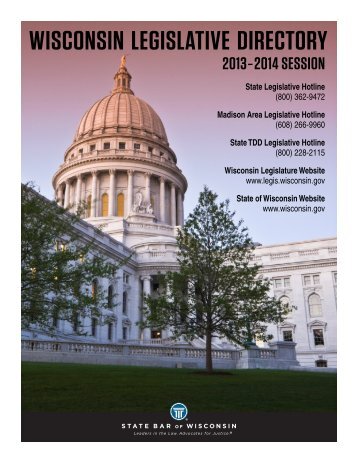 WISCONSIN LEGISLATIVE DIRECTORY - State Bar of Wisconsin