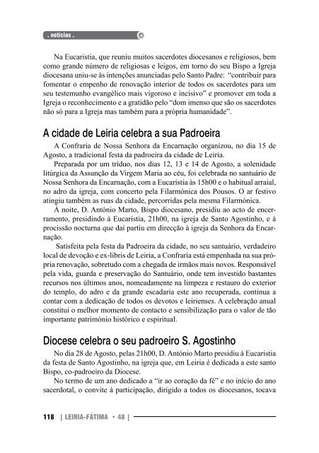 Vibrante apelo de D. António Marto - Diocese Leiria-Fátima