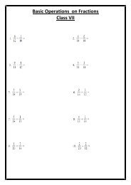 Basic Operations on Fractions Class VII - Math with JM - home