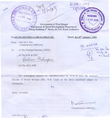 Review of NREG work through post offices - nrega, paschim medinipur