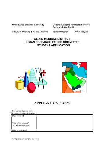 Ethical Application Form - College of Medicine and Health Science