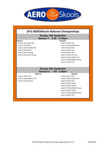 2012 AEROSkools National Champioships