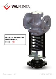 Pressure reducing valves - Model VM - VALFONTA