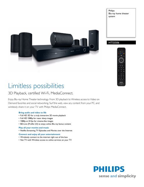 Gemoedsrust Papa Tweet HTS5506/F7 Philips Blu-ray home theater system