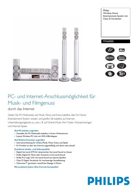 Leaflet MX6000I 22S Released Austria (German) High-res ... - Philips