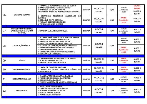 locais de provas - Unifap