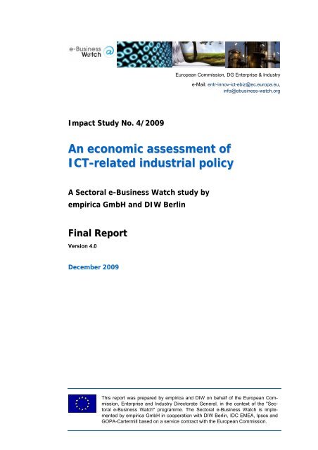 An Economic Assessment of ICT-Related Industrial Policy - empirica