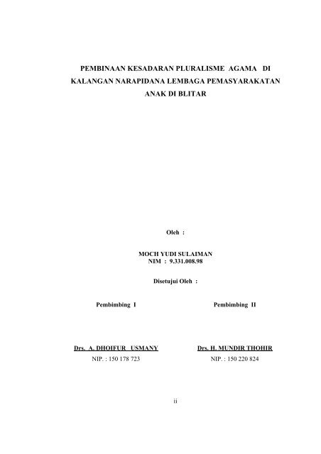 Pembinaan Kesadaran Pluralisme Agama Di Kalangan ... - idb4