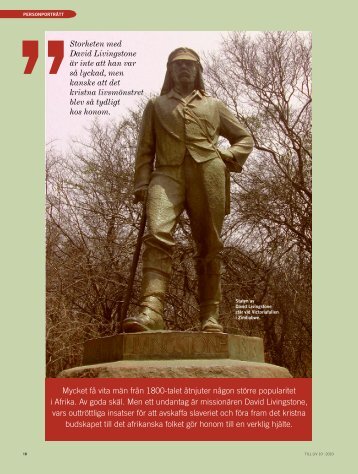 David Livingstone - Till Liv