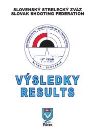 SLOVENSKÃ STRELECKÃ ZVÃZ SLOVAK SHOOTING FEDERATION