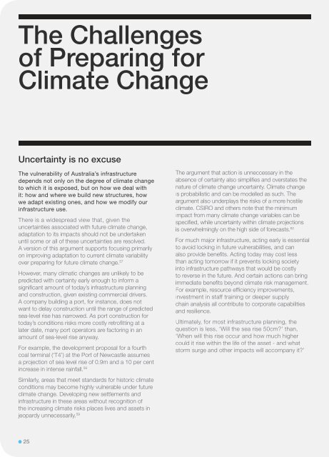 Coming Ready or Not - The Climate Institute