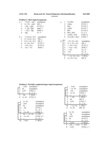 homework #6 solutions