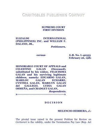 Elizalde International [Phils.], Inc. vs. CA, 103 SCRA 247