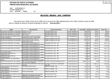 ESTADO DE SANTA CATARINA PREFEITURA ... - Contas PÃºblicas