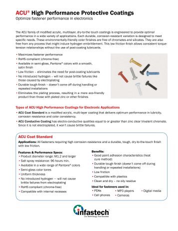 Acu® Coat for Electronics - Infastech