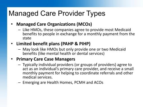 Managed Care: Solutions for Improving Integration and Care ...