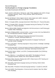 Selected Bibliography Teaching English as a Foreign Language ...