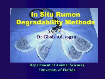 In Situ Rumen Degradability Methods - Department of Animal ...