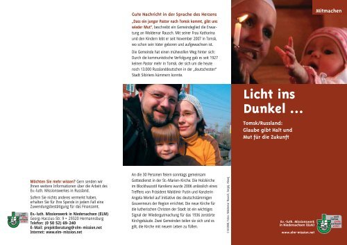 Licht ins Dunkel â¦ - Ev.-luth. Missionswerk in Niedersachsen