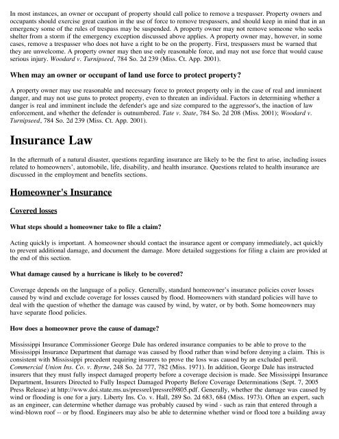 Hurricane Katrina: Legal Issues - Columbus School of Law