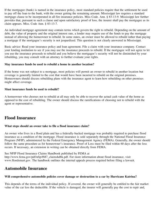 Hurricane Katrina: Legal Issues - Columbus School of Law