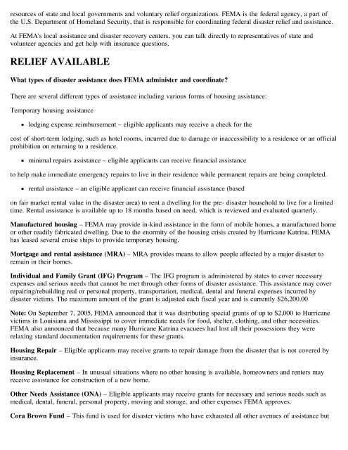 Hurricane Katrina: Legal Issues - Columbus School of Law