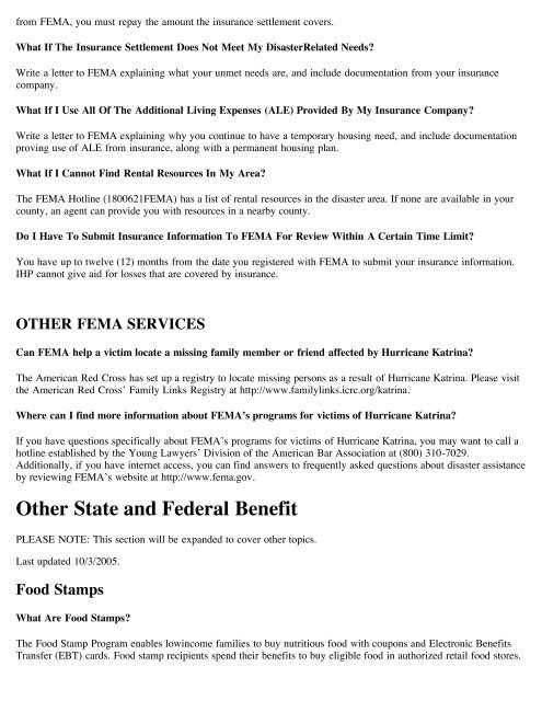 Hurricane Katrina: Legal Issues - Columbus School of Law