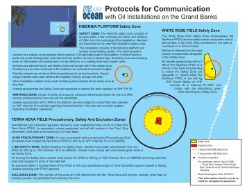 Protocols for Communication with Oil Installations on the - One Ocean