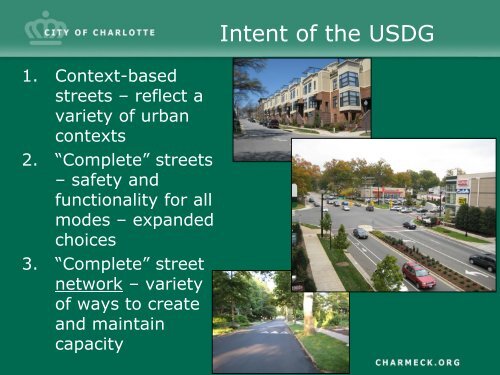 Urban Street Design Guidelines - (CSS) National Dialog 2