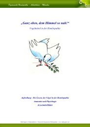 „Ganz oben, dem Himmel so nah!“ Vogelmittel in der Homöopathie