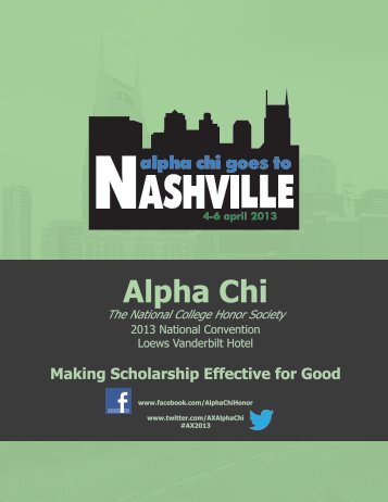 2013 National Convention Program - Alpha Chi
